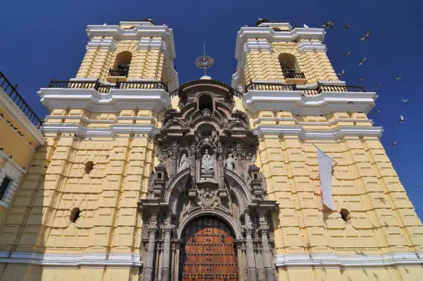 Photo of Peru, Lima, San Francisco Church and Convent, Facade of a Cathedral.
