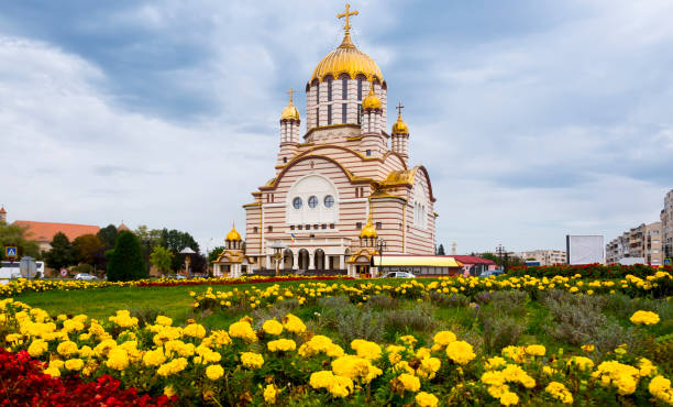 istock Cathedral in Fagaras is architectural landmark 1205306091