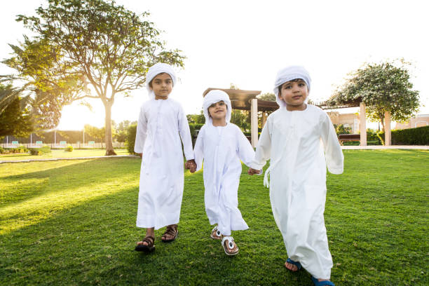 istock Group of middle eastern kids in Dubai 1205306525