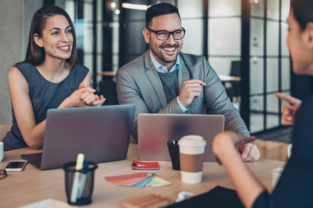 istock Couple of business persons on an interview 1205306627
