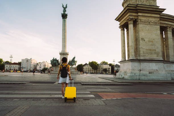 istock Tourist woman visiting Budapest 1205307920