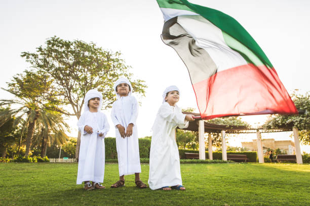 istock Group of middle eastern kids in Dubai 1205309953