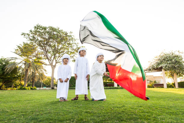 istock Group of middle eastern kids in Dubai 1205312741