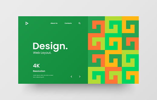 Creative Horizontal Website Screen Part For Responsive Web Design ...