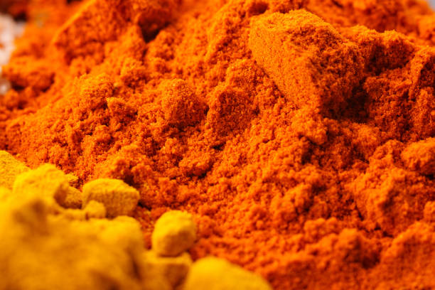 dettagli spezie e condimenti - mustard ground yellow spice foto e immagini stock