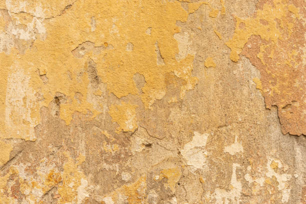 istock Wall with old plaster and paint stains. 1205325323