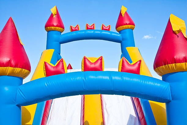 istock Children's Inflatable Castle Jumping Playground 120532646