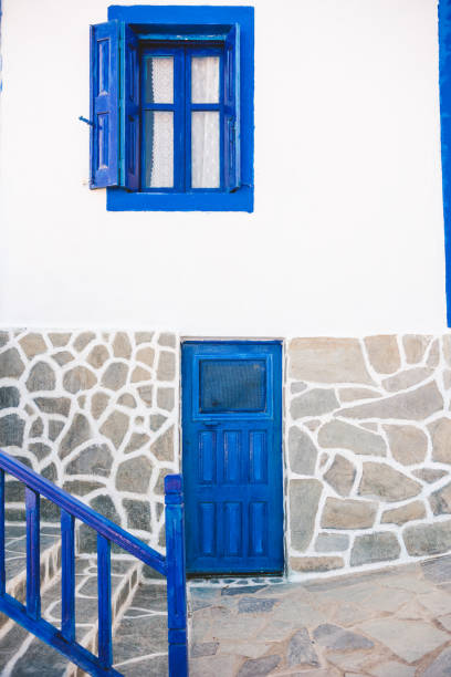 White and Blue Street Detail of Karpathos