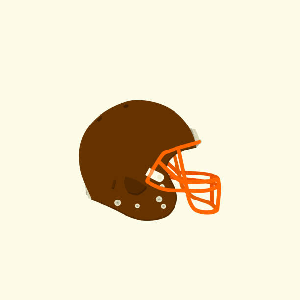ilustrações, clipart, desenhos animados e ícones de capacete de futebol americano - offensive line