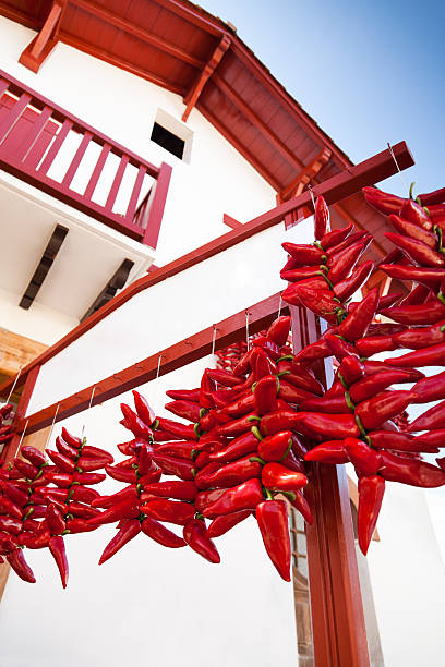 Drying Peppers  french basque country photos stock pictures, royalty-free photos & images