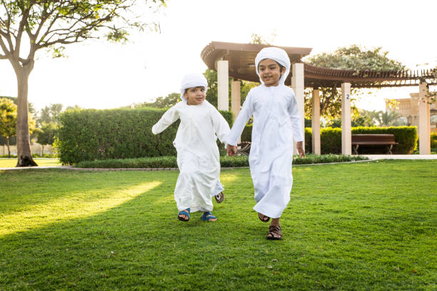 istock Group of middle eastern kids in Dubai 1205336918