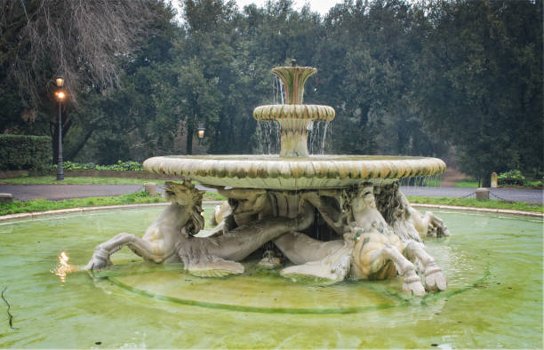 istock Fountain in the Pincio park - Rome Italy 1205337107