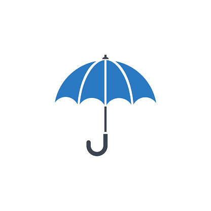 Umbrella related vector glyph icon. Isolated on white background. Vector illustration.