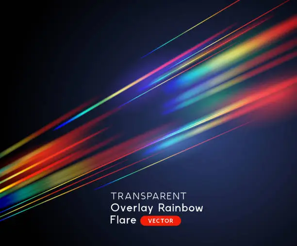 Vector illustration of Rainbow Optical Lens Flare Vector Effect