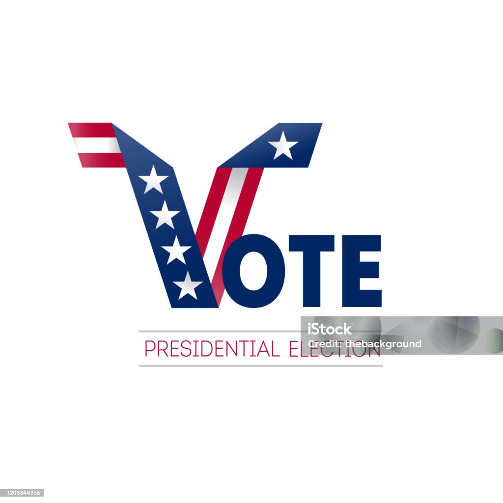 미국에서 투표 정치 선거 캠페인을위한 포스터 전단지 또는 스티커의 디자인 템플릿 미국 대통령 선거 당일 배너 디자인 국가 관광명소에  대한 스톡 벡터 아트 및 기타 이미지 - Istock
