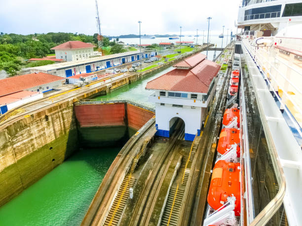 istock View of Panama Canal from cruise ship 1205346454