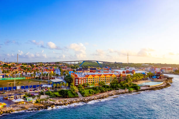 The Caribbean. The Island Of Curacao. Curacao is a tropical Paradise in the Antilles in the Caribbean sea The Island Curacao is a tropical paradise in the Antilles in the Caribbean sea with beautiful architecture, beaches. willemstad stock pictures, royalty-free photos & images