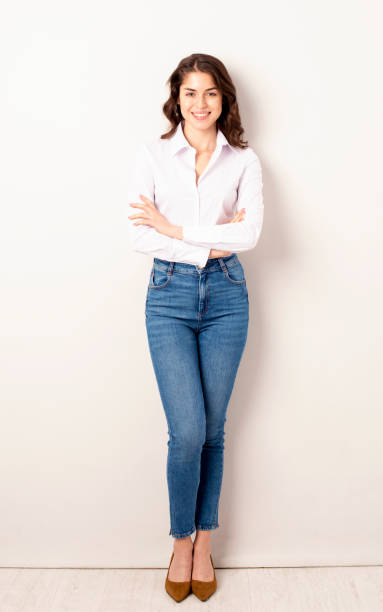 istock Attractive young woman full length studio shot 1205347743