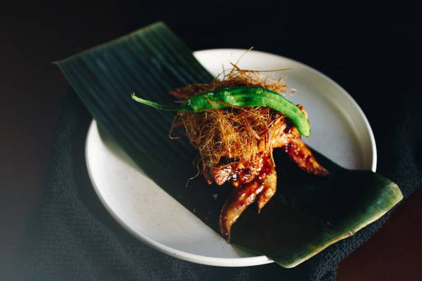 Chicken Wing Asian Food stock photo