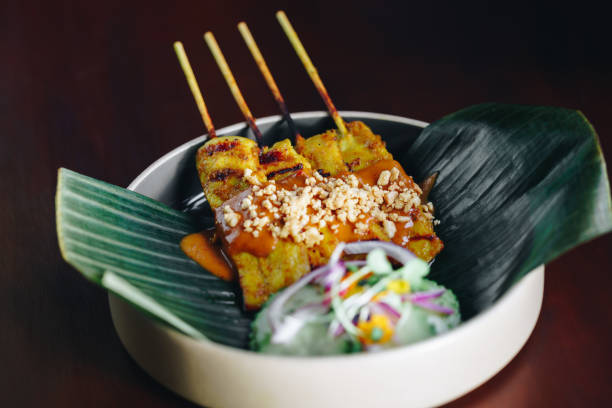 Chicken Satay stock photo