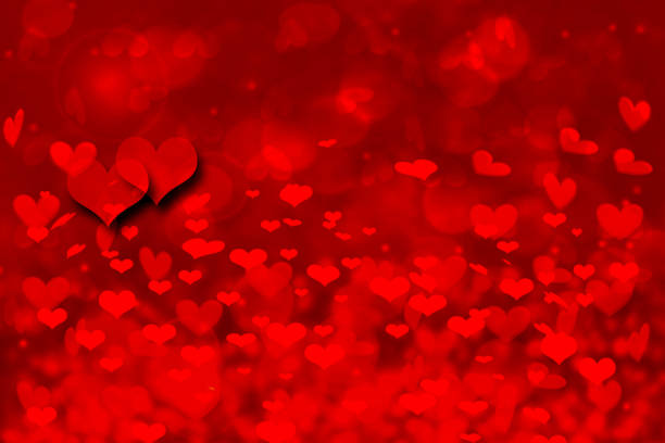 istock Love background with red hearts. 1205355423