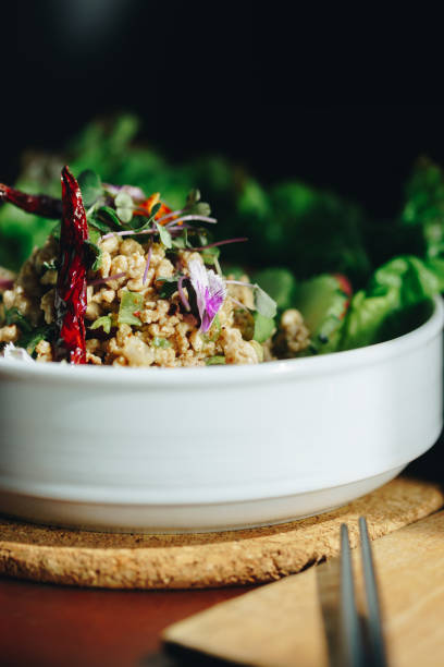 Chicken Larb Salad stock photo