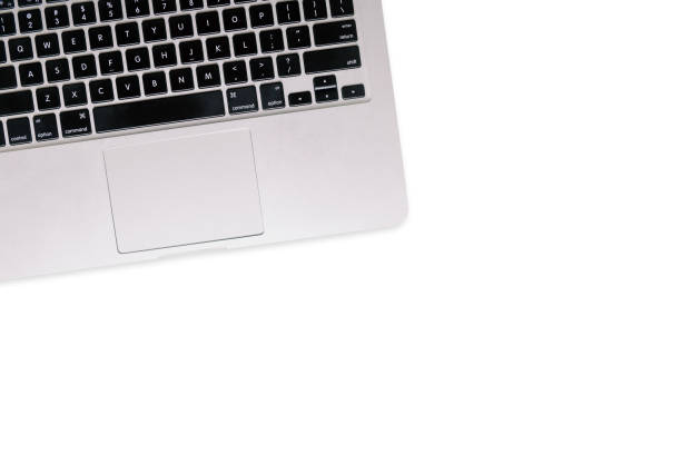 istock Laptop keyboard on a white background. Template for design. 1205356220