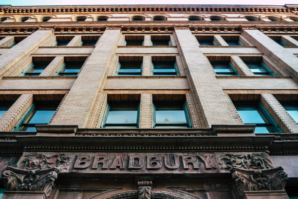 Los Angeles, California / USA: Bradbury Building facade stock photo
