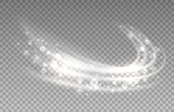 bildbanksillustrationer, clip art samt tecknat material och ikoner med transparent ljuseffekt. abstrakt skum, gnistrande våg - bildeffekt