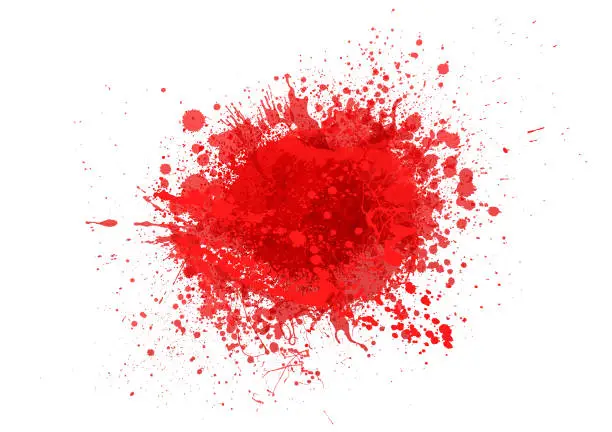 Vector illustration of Red paint splash