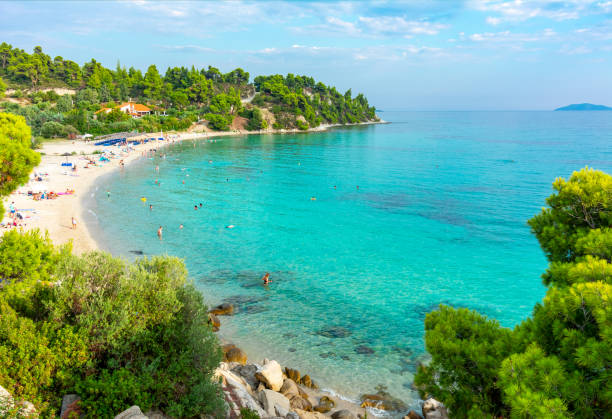 istock Akti Koviou beach on Sithonia peninsula, Chalkidiki, Greece 1205361655