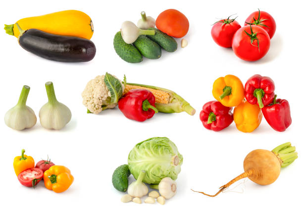 istock Yellow zucchini with dark purple ripe eggplant 1205363106