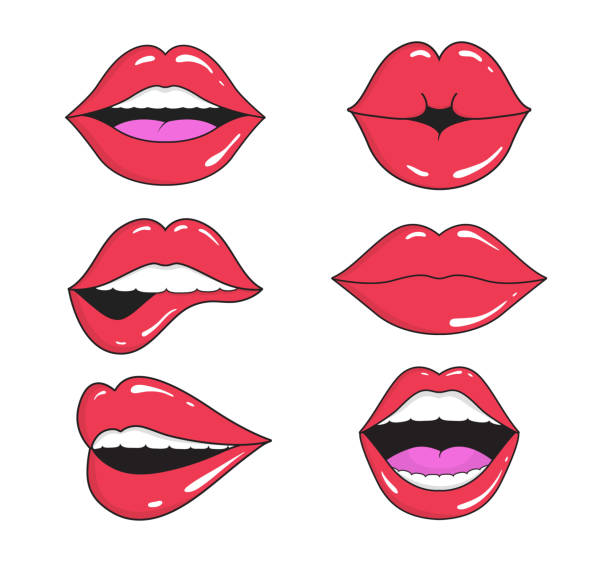 3,280 Cartoon Kissing Lips Illustrations & Clip Art - iStock