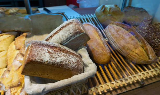 Fresh tasty Bread  on the counter