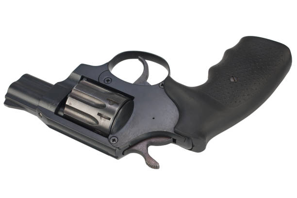istock Revolver gun isolated on white background 1205369254