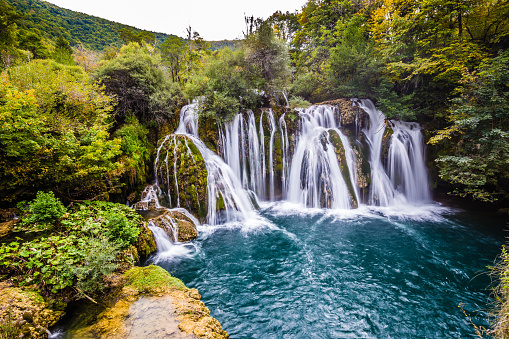 Waterfall In Martin Brod - Una National Park, Bihac, Bosnia and Herzegovina, Europe