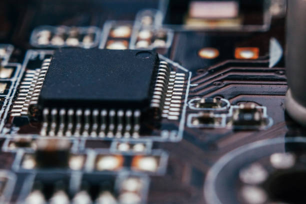 istock Circuit board repair. Electronic hardware modern technology. Motherboard digital personal computer chip. Tech science background. Integrated communication processor. Information engineering component 1205375282