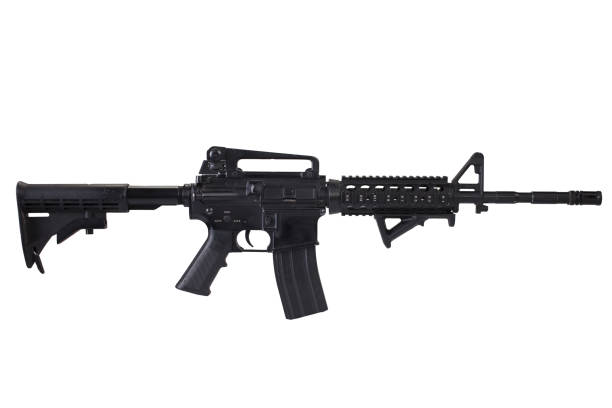 Oordeel Krijger Het formulier M4 Assault Rifle Isolated Stock Photo - Download Image Now - M4 Carbine, In  Silhouette, Machine Gun - iStock