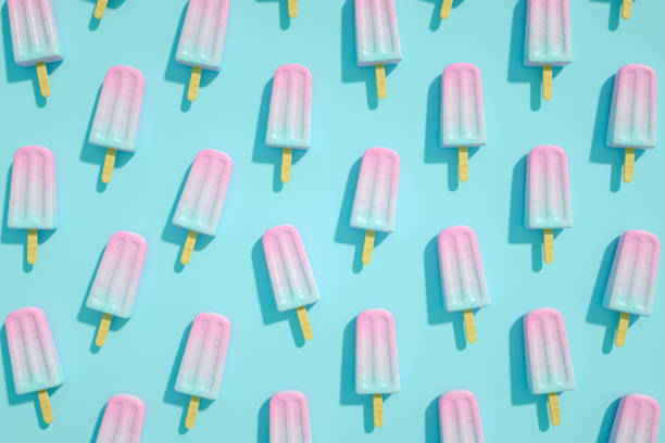 istock Ice cream stick, Popsicle, Minimal summer concept. 1205379377