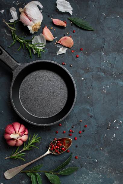 istock Ingredient for cooking on dark background. Food background. 1205382869