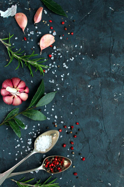 istock Ingredient for cooking on dark background. Food background. 1205383078