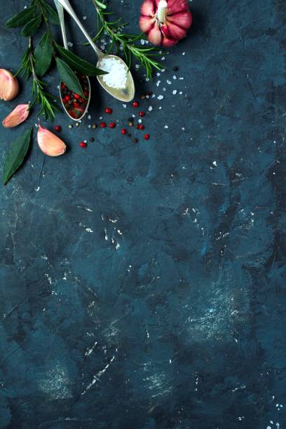 istock Ingredient for cooking on dark background. Food background. 1205383103