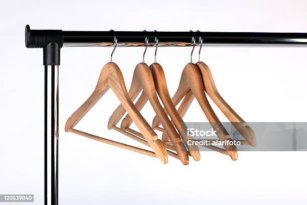 Coat Hangers Stock Photo - Download Image Now - Blank, Closet, Coathanger