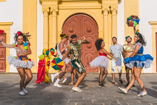 Street Carnival in Olinda, Pernambuco state, Brazil.