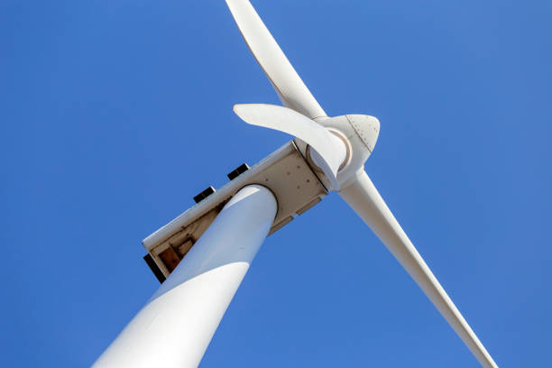 Wind Turbine shot from below.Canon Eos 5DMkII.