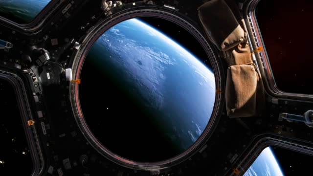 Planet earth as viewed through the windows of a space shuttle - version 2