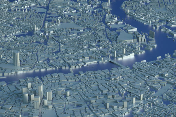 istock a London city map. 3d map of London. 3d render 1205399246