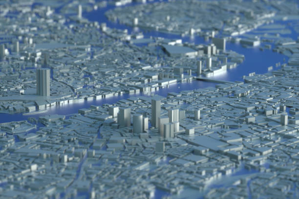 istock a London city map. 3d map of London. 3d render 1205399268