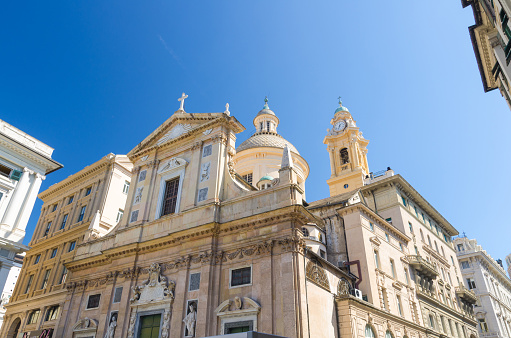 Small Park In Front Of St. Lawrence's Catholic Church In Birgu, Malta