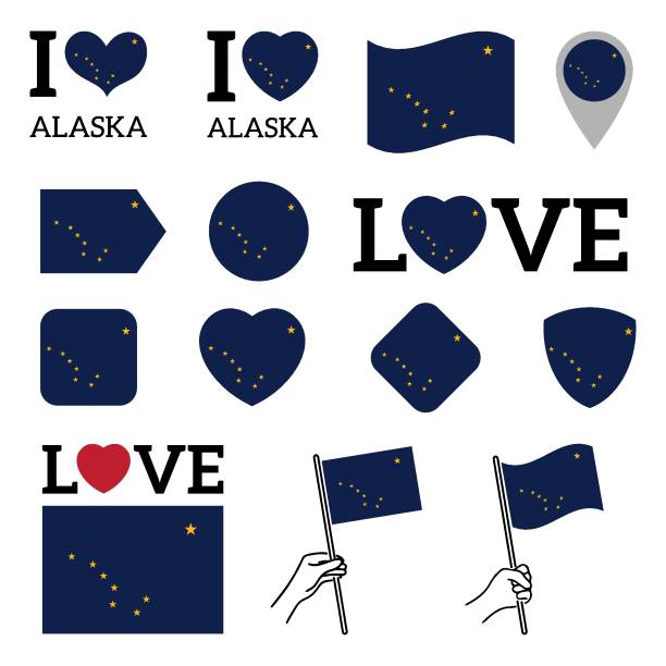 illustrazioni stock, clip art, cartoni animati e icone di tendenza di bandiere degli stati uniti d'america - signifier